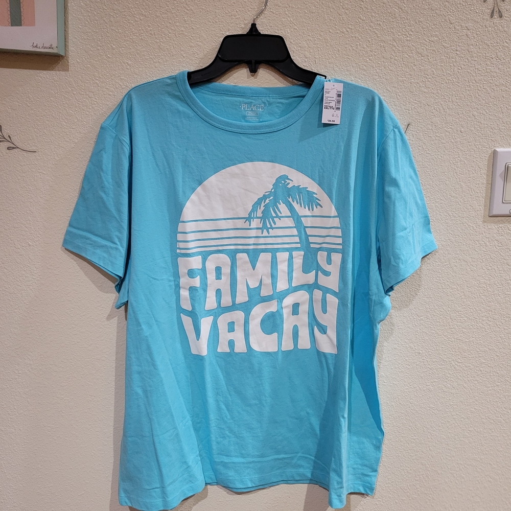 Place - Family Vacay Blue Graphic Tee Size XXL